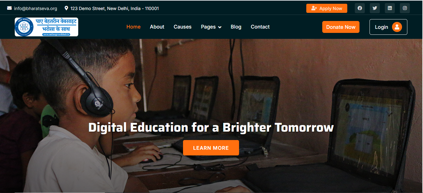 NGO Website With Progressive WebApp