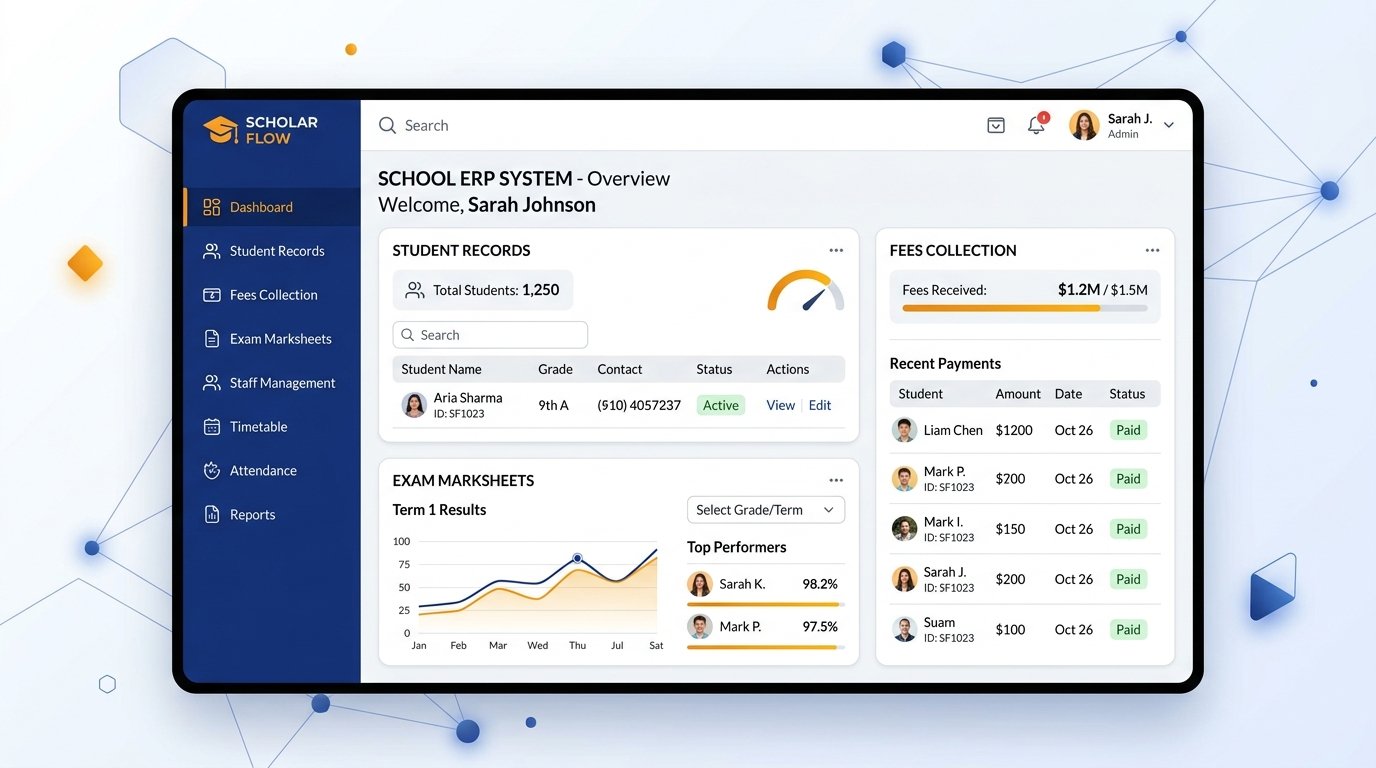 Complete School ERP System at ₹3500/Year: Manage Fees, Exams, Transport & More